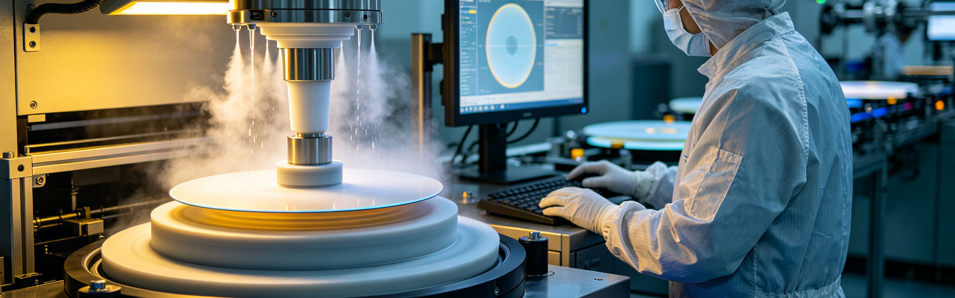 semiconductor wafer CMP polishing — fumed alumina slurry