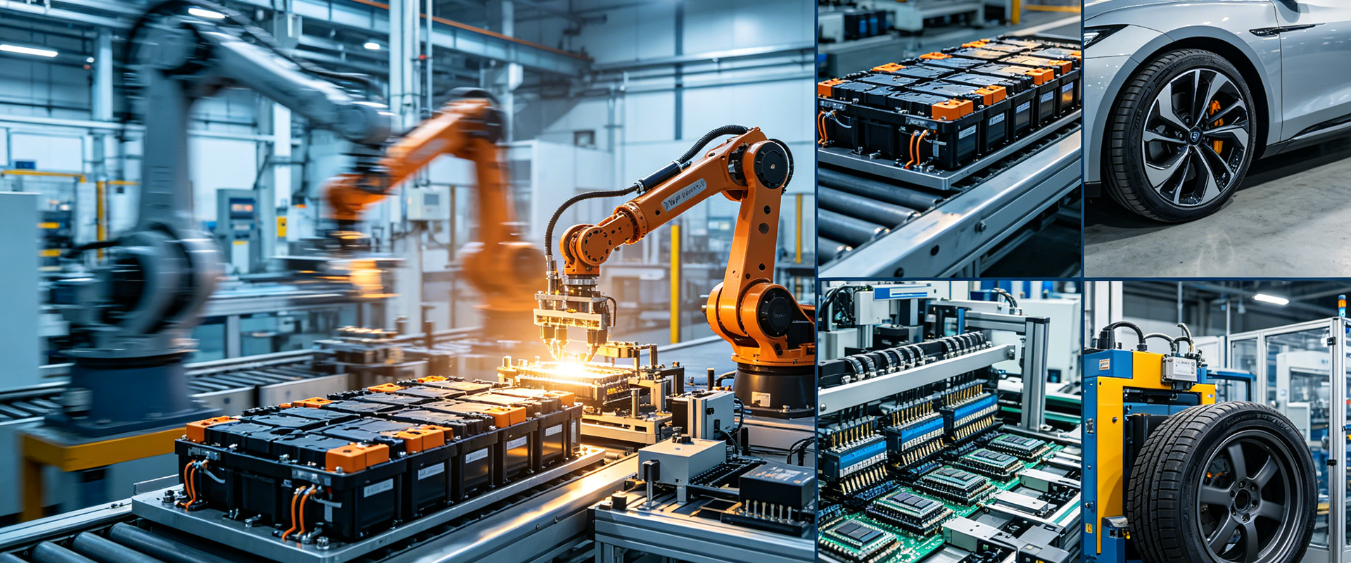Applications — end-use industry montage of coating, EV battery, electronics, tire manufacturing
